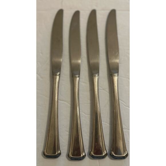 Vtg Oneida Maestro St Leger Aberdeen Stainless Flatware Dinner Knives Set Of 4 - Picture 2 of 7